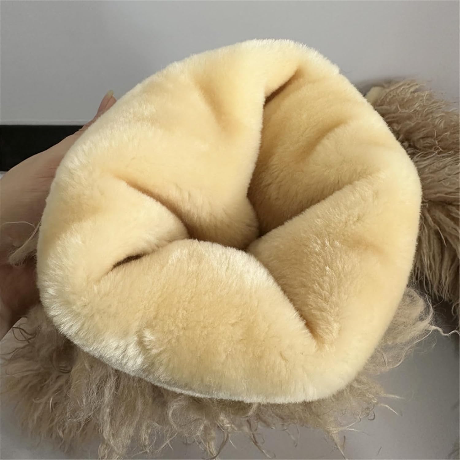 Fur Boots for Women Thigh High Tall Faux Fur Snow Boots 28.3 Inches Winter Knee High Snow Boots Warm