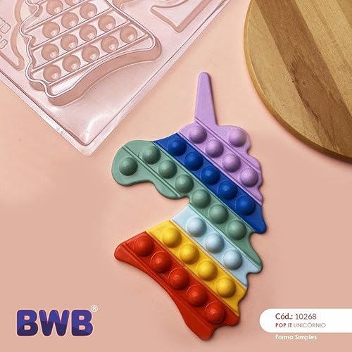 Miniatura 2 de Molde de chocolate estándar Pop It Unicorn