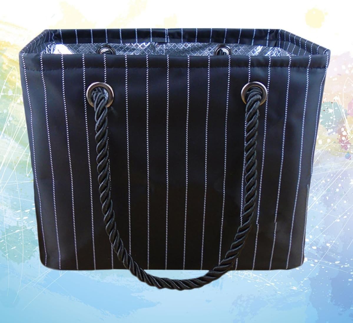Portable Bath Shower Bag Waterproof Foldable Oxford Cloth Toiletry Basket with Breathable Mesh Design Large Capacity Carrying to 6kg for Travel and Swimming Organizer image 4