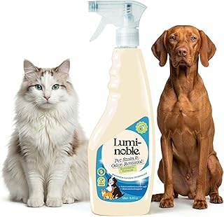 Pet Stain & Odor Remover Spray – enzyme cleaner for dog urine and poop carpet, Upholstery & Fabrics – Eliminates Cat Pee, Feces, Vomit & Tough Stains, Eco-Friendly, Vegan, Citrus Scent
