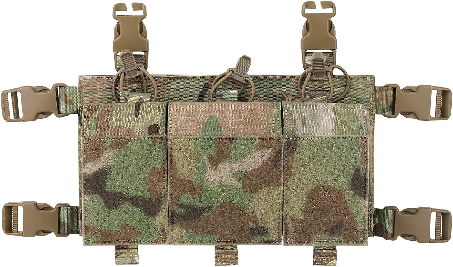 KRYDEX Tactical Triple Magazine Pouch 5.56 with 3 GP Pouches Detachable Tactical Placard for M4 M16