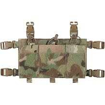 KRYDEX Tactical Triple Magazine Pouch 5.56 with 3 GP Pouches Detachable Tactical Placard for M4 M16