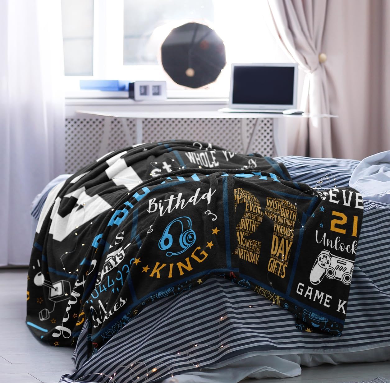 21st Birthday Gifts for Him, Best/Cool 21st Birthday Gifts for Guys/Son, 21 Birthday Gift Ideas, 21 Bday Gifts for 21 Year Old Male, 21 Year Old Bday Presents for Him Throw Blanket 60x50in