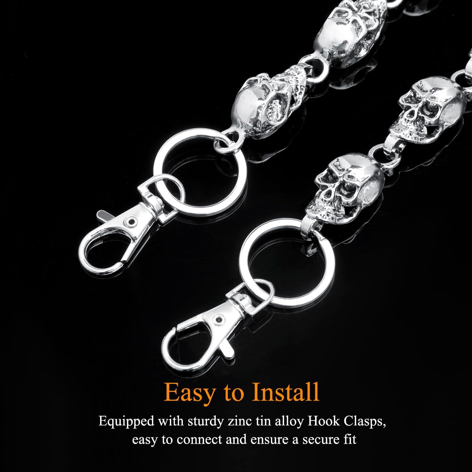 Wallet Chain Pants Chain Hip Hop Punk Jean Chains Layered Trouser Chain Belt Goth Heavy Keychain Accessories for Men Women - Image 6