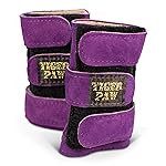 Tiger Paw Authentic Gymnastics Wrist Supports (Sold in Pairs)- Original Competition-Grade Gymnastics Wrist Guards, Wrist Support Braces, Adjustable, Made in USA Hand Wraps (Purple)
