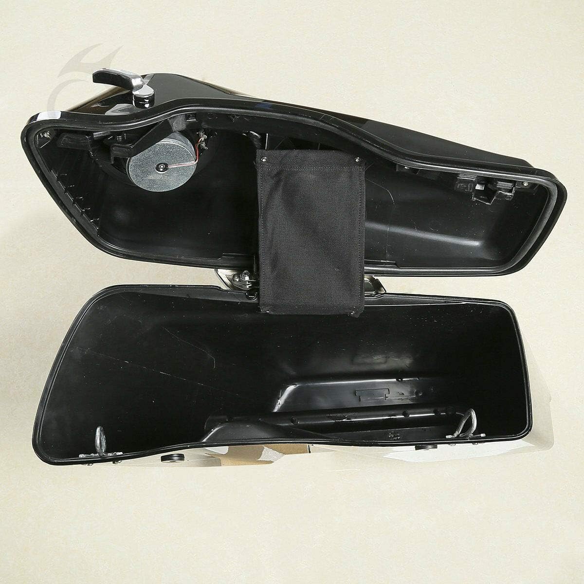TCMT Hard 5" Extended Stretched Saddlebags Trunk Latchs with 6.5" Speaker Lids Fit For Harley 2014-2024 Touring Road King Road Glide Street Glide Electra Glide Ultra-Classic