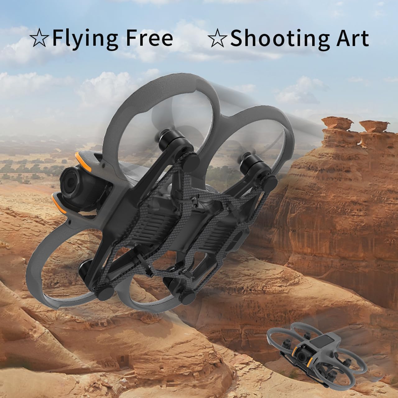 Carbon Fiber Chassis Armor for DJI Avata 2, Ultra-Lightweight 0.046lb Bottom Protective Guard with Silicone Shock-Absorption Pads, Impact-Resistant Shield for FPV Drone Accessories