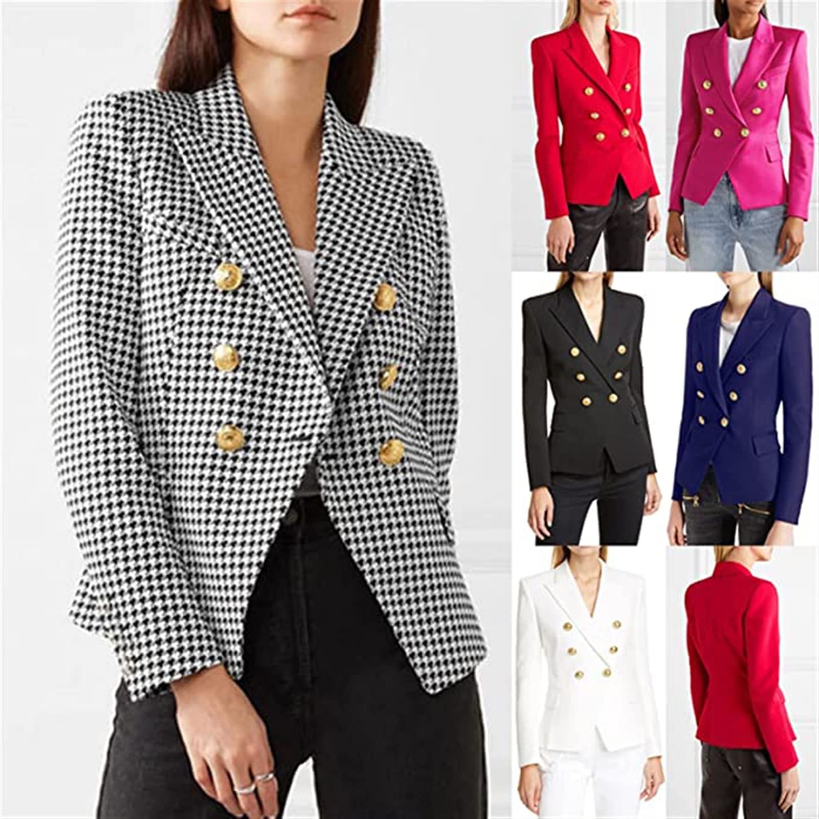 Kardigan Blazer Kobiety Elegancki, szyty na miarę garnitur Zwykły kobiecy Blazer Casual Długa marynarka z kieszenią Klapa damska Blazer Wiosna Jesień Krótka marynarka Podstawowa koszula z długi