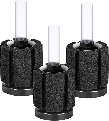AQUANEAT 3 Pack Aquarium Bio Sponge Filter Breeding Fry Betta Shrimp Nano Fish Tank (Small up to 10Gal)