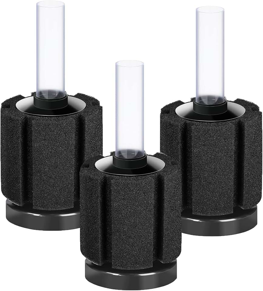 AQUANEAT 3 Pack Aquarium Bio Sponge Filter Breeding Fry Betta Shrimp Nano Fish Tank (Small up to 10Gal)
