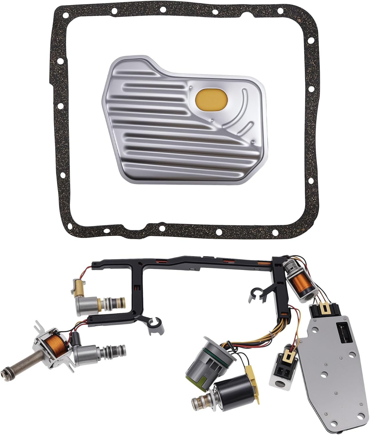 4L60E Transmission Solenoid Kit W/Harness Compatible for GM 1993-2002 PWM Set