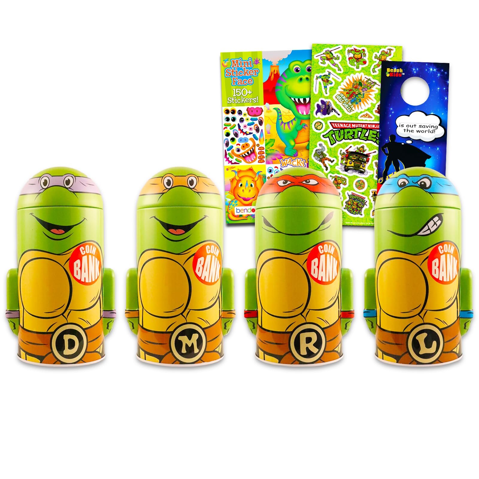 アメコミ Teenage Mutant Ninja Turtles coin bank Amazon.com: Teenage Mutant Ninja Turtles Coin Bank Bundle