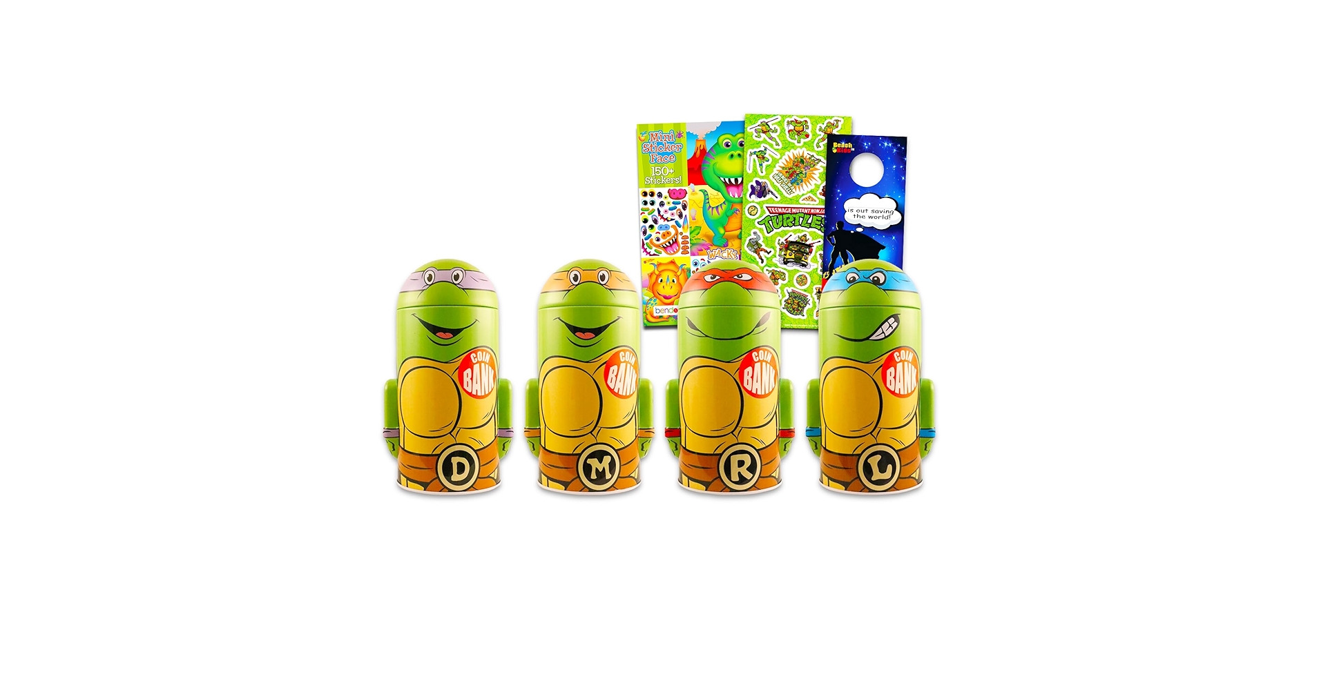 アメコミ Teenage Mutant Ninja Turtles coin bank Amazon.com: Teenage Mutant Ninja Turtles Coin Bank Bundle