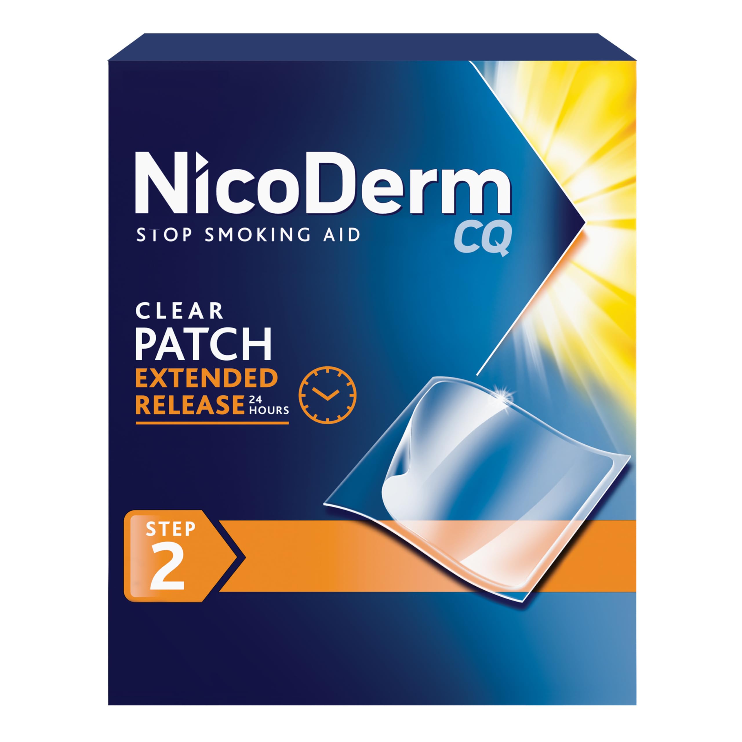 NicoDerm CQ Nicotine Patches 14mg, Stop Smoking Aid, Step 2, 21 Count
