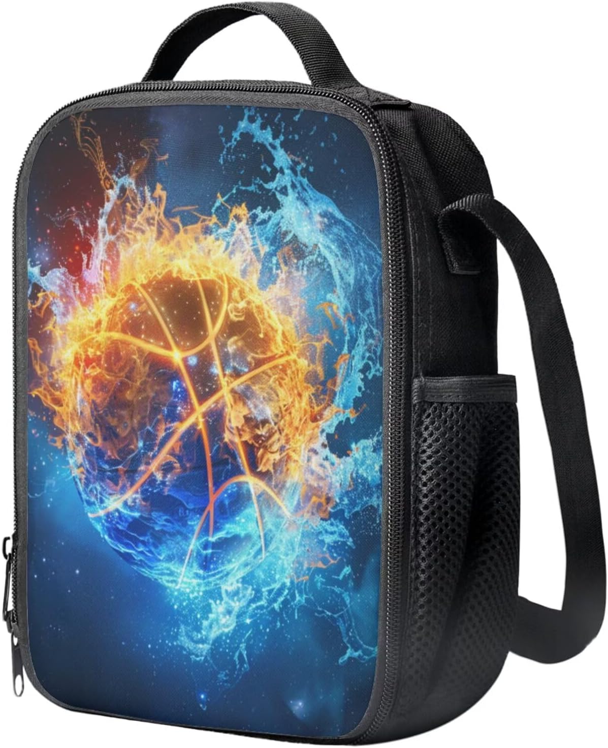 Basketball Backpack for Boys Kids Backpack with Lunch Box and Large Pencil Bag 3 Pcs Set 15" Sturdy Bookbag with Front Pocket for School Lightweight School Bag for Kindergarten Boy