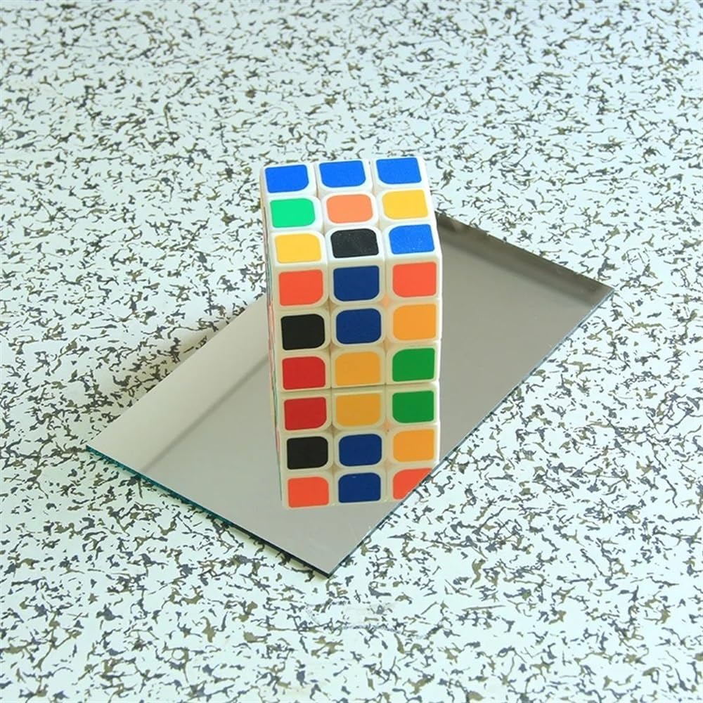 Prisms & Kaleidoscopes Optical Front Surface Mirrors DIY Projector Accessories Surface Mirror Reflector Thickness 1.1mm 2mm 3mm Science Classroom Optics Kits (Color : 1.1mm, Size : 155x85mm)