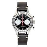 SEAKOSS Classic 1963 Men 38mm Sapphire Green Ivory White Black Blue Chronograph Wristwatch 1901 Manual Winding Movement Panda Eyes Mechanical Watch Clock