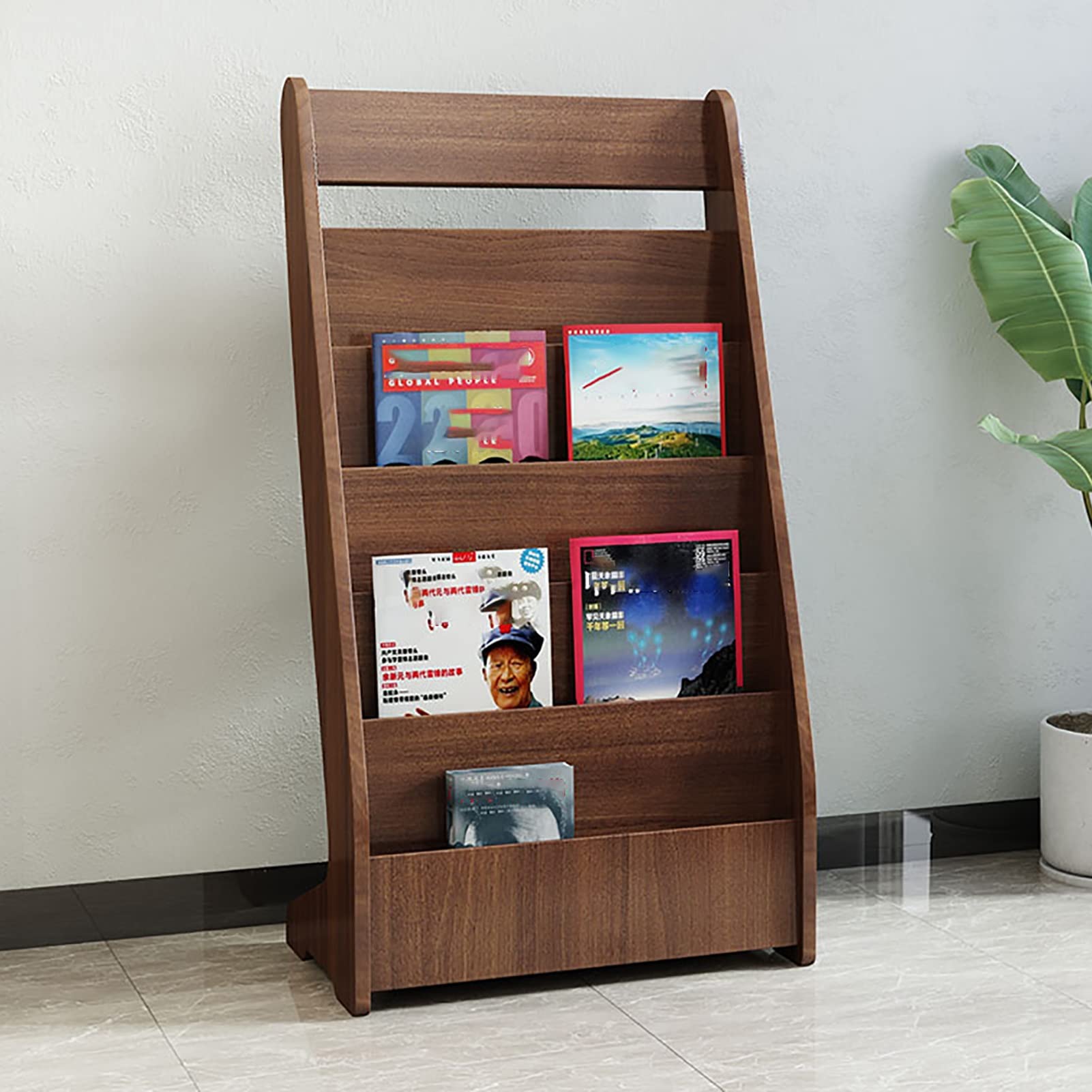 Soportes para folletos en biblioteca o rincón de lectura en casa