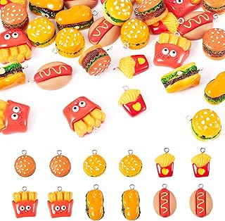 Pandahall Resin Charms Imitation Food Dangle Charms Hang Ornament for DIY Necklaces Earrings Bracelets Jewelry Making