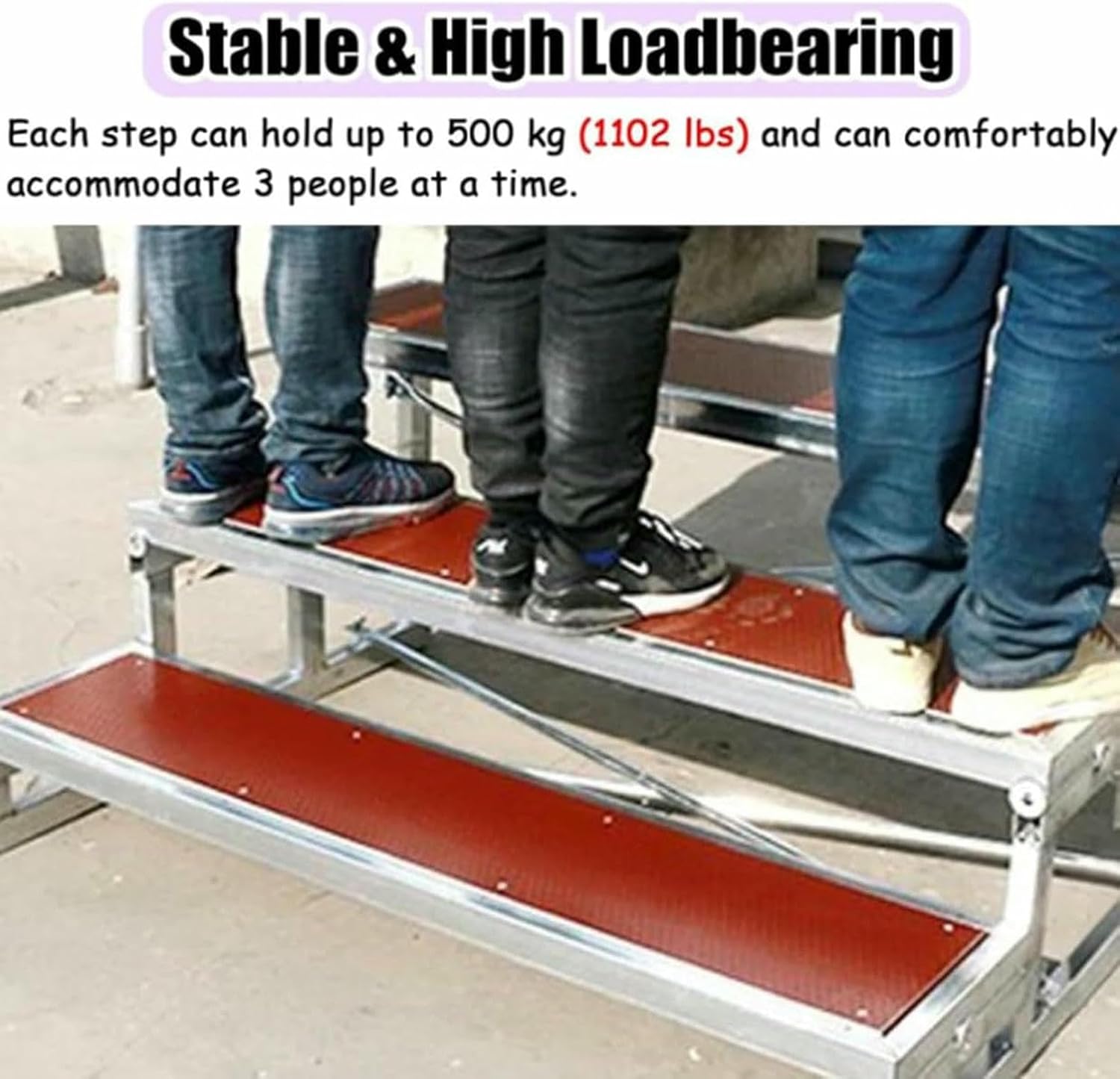 Choral Risers Platform, 1/2/3 Level Choir Staircase Step, 20cm High Choral Music Lecture Stand, Group Photo Lectern Podium Staircase Stand