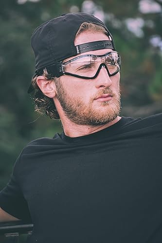 Miniatura 9 de Birdz Gafas Boogie Z87.1 acolchadas de espuma negra para motocicleta, gafas de paracaidismo de seguridad, 3 pares con lentes antiniebla