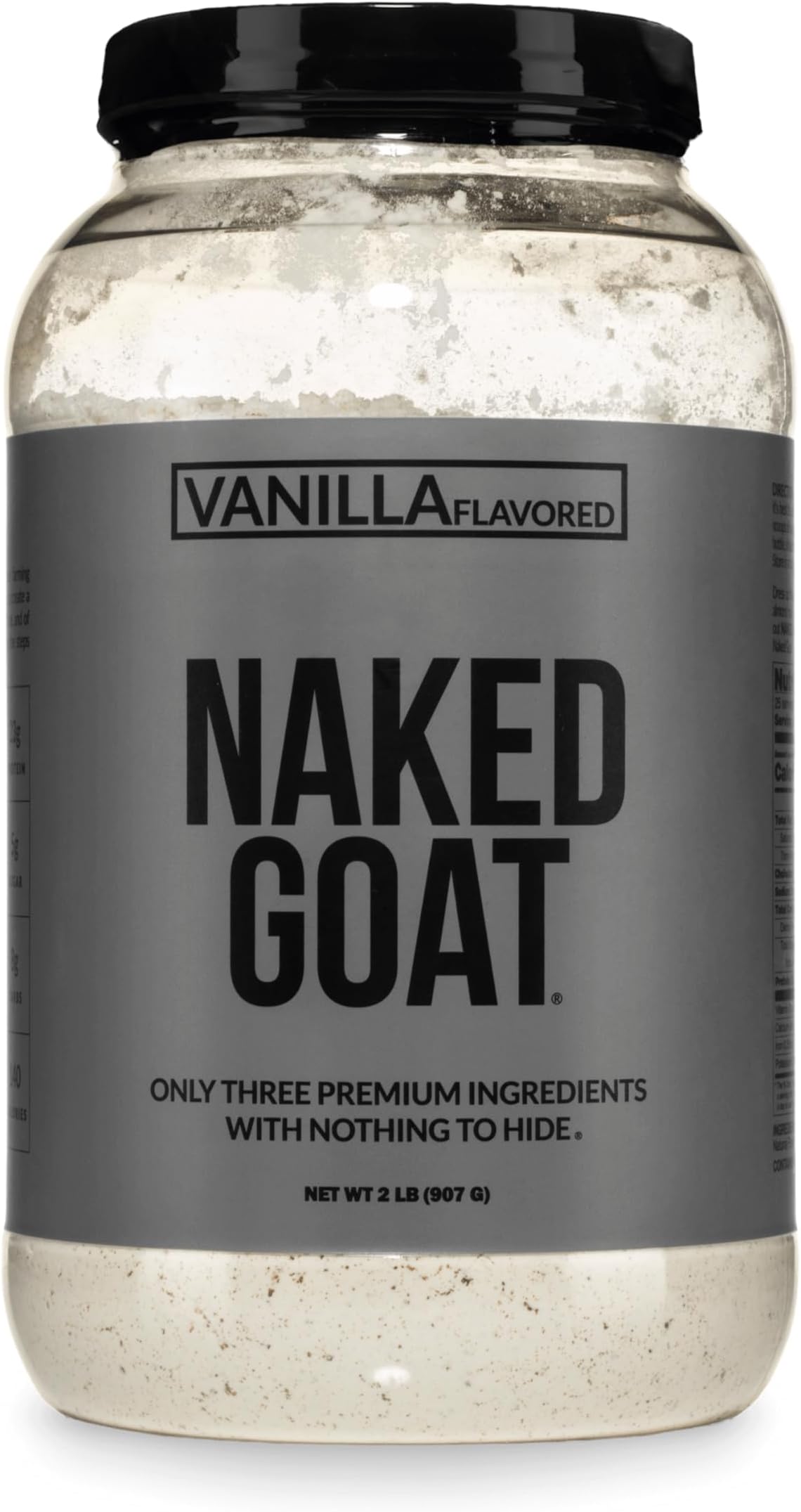 NAKED Goat Vanilla Protein Powder - Pasture Fed Goat Whey Protein Powder from Small-Herd Dairies - Only 3 Ingredients - GMO Free, Soy Free - All Natural - 23 Grams of Protein - 25 Servings