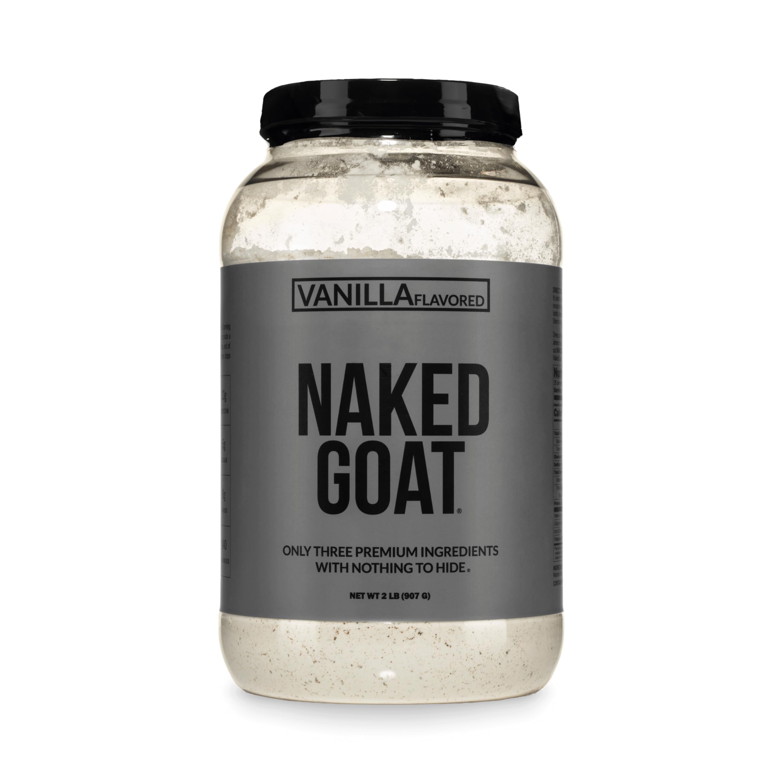 NAKED Goat Vanilla Protein Powder - Pasture Fed Goat Whey Protein Powder from Small-Herd Dairies - Only 3 Ingredients - GMO Free, Soy Free - All Natural - 23 Grams of Protein - 25 Servings