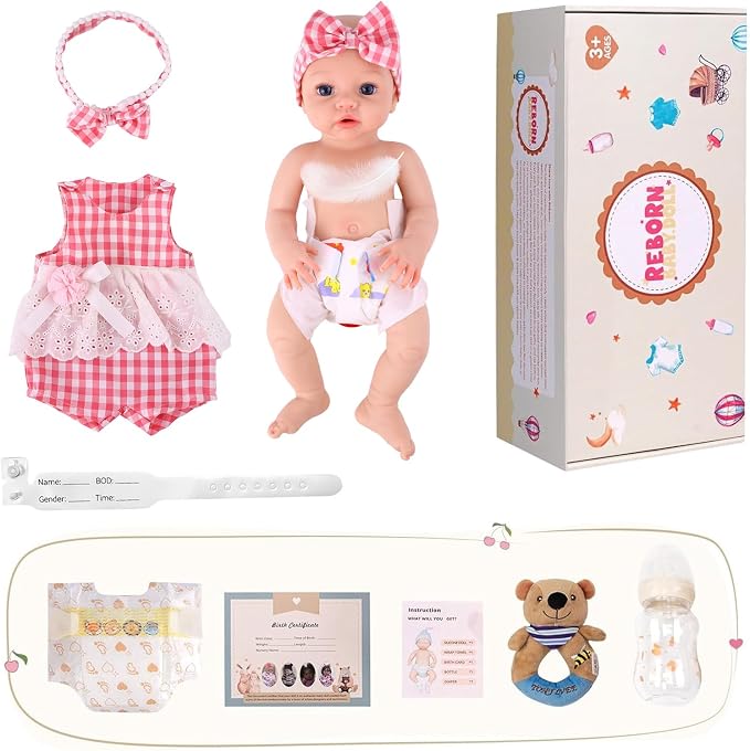 Muñeca Reborn Bebé Silicone Realista 16 Pulgadas miniatura 5
