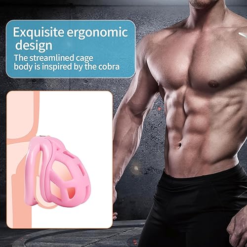 Miniatura 6 de Nueva ergonomía BDSM Chastity Cage Juguetes sexuales para adultos, nuevo mejorado incrustado pequeño bloqueo núcleo pene bondage dispositivo de