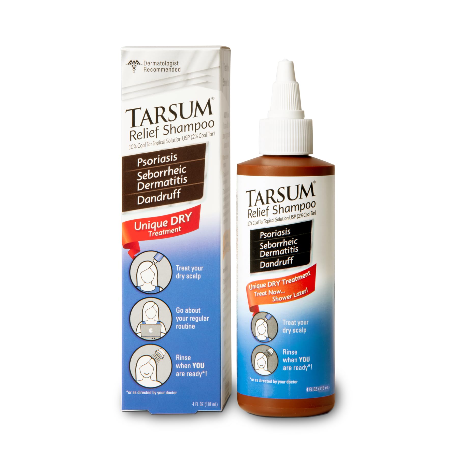 Tarsum Extra Strength Psoriasis Shampoo - Coal Tar Shampoo and Conditioner for Scalp Psoriasis, Seborrheic Dermatitis, Severe Dandruff, & Eczema - Exfoliating Relief for Flaky, & Itchy Scalp (4 oz)