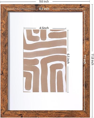 Vista 482 de eletecpro Juego de 10 marcos de fotos de 8.5 x 11 pulgadas, collage de fotos, decoración de pared, fotos de 5 x 7 con paspartú o de 8.5 x 11 Negro