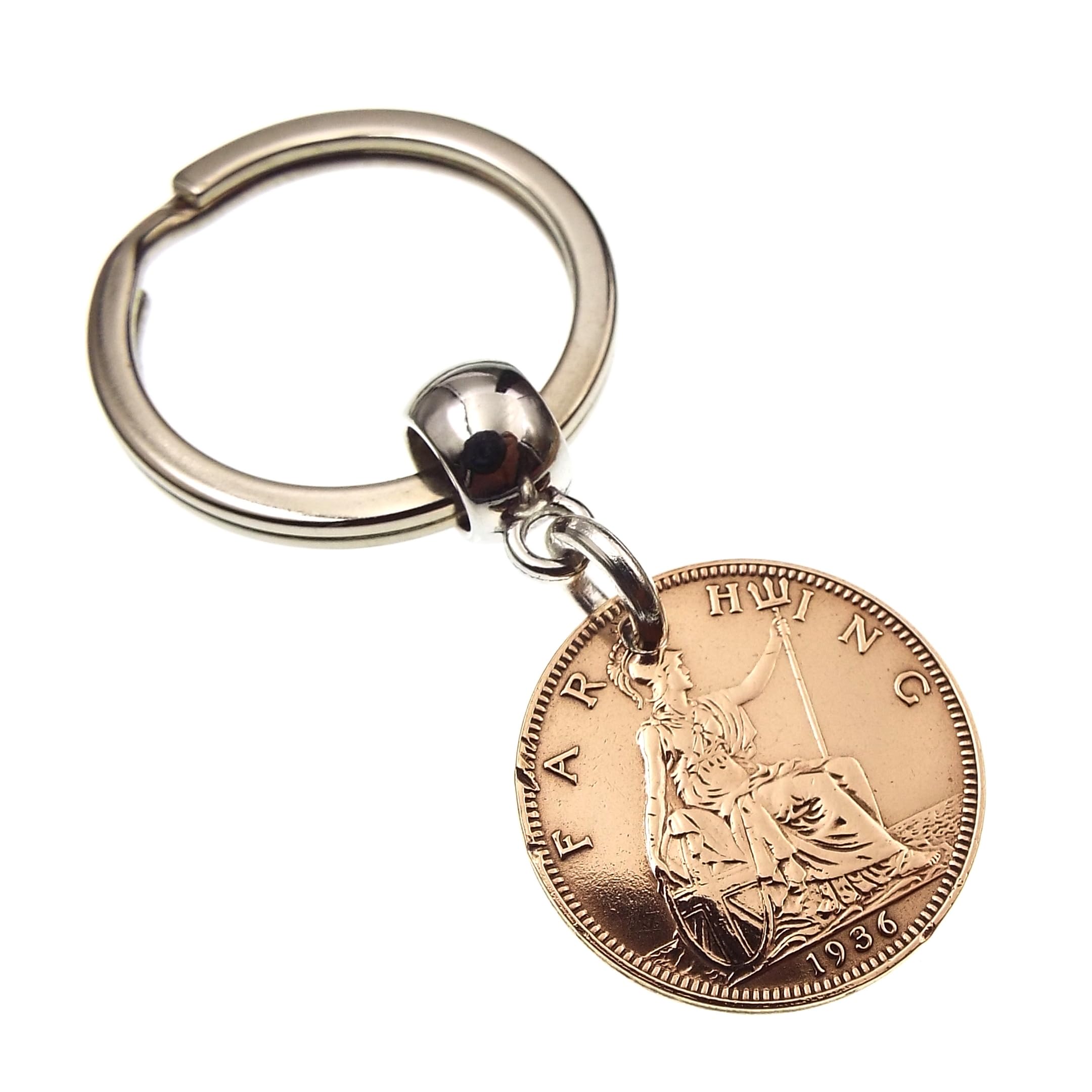 A Silver Dream 1936 Farthing Coin Keyring