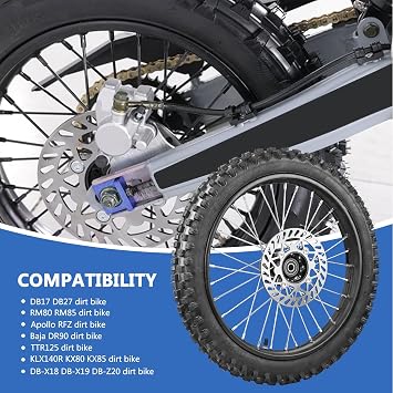 2.75x17 70/100-17 フロントホイール タイヤリム インナーチューブ 110cc 125cc 140cc 150cc SSR SR125 125TR 170TX TaoTao DB17 DB27 Apollo RFZ YX85 KX85 DB-X85用 18 X-pro モータースポーツ ダートピットバイク オートバイ