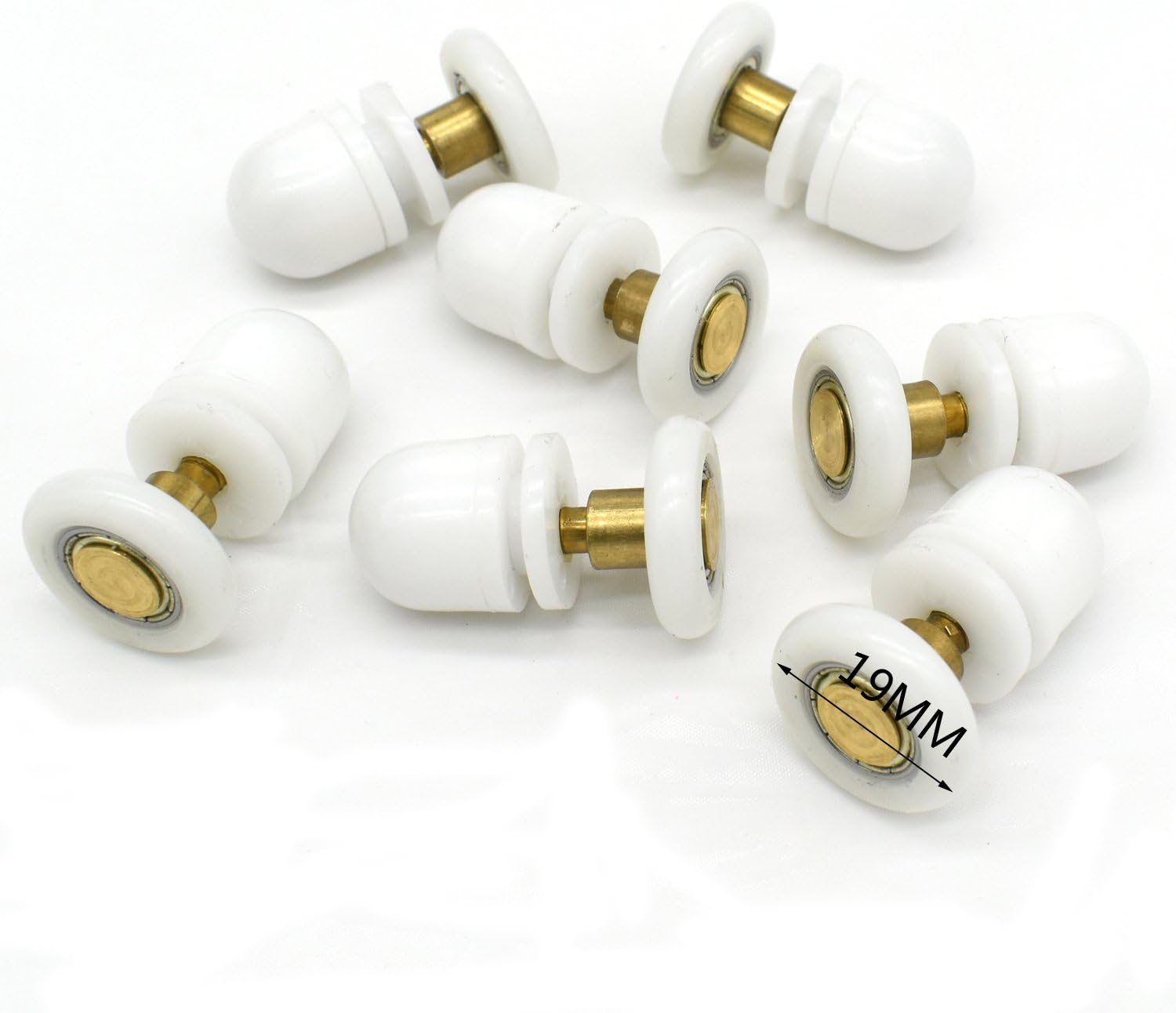 Ruote Di Ricambio Per Porte Doccia - 2 Pezzi Da 19 Mm In Nylon, Scorrevoli E Silenziose