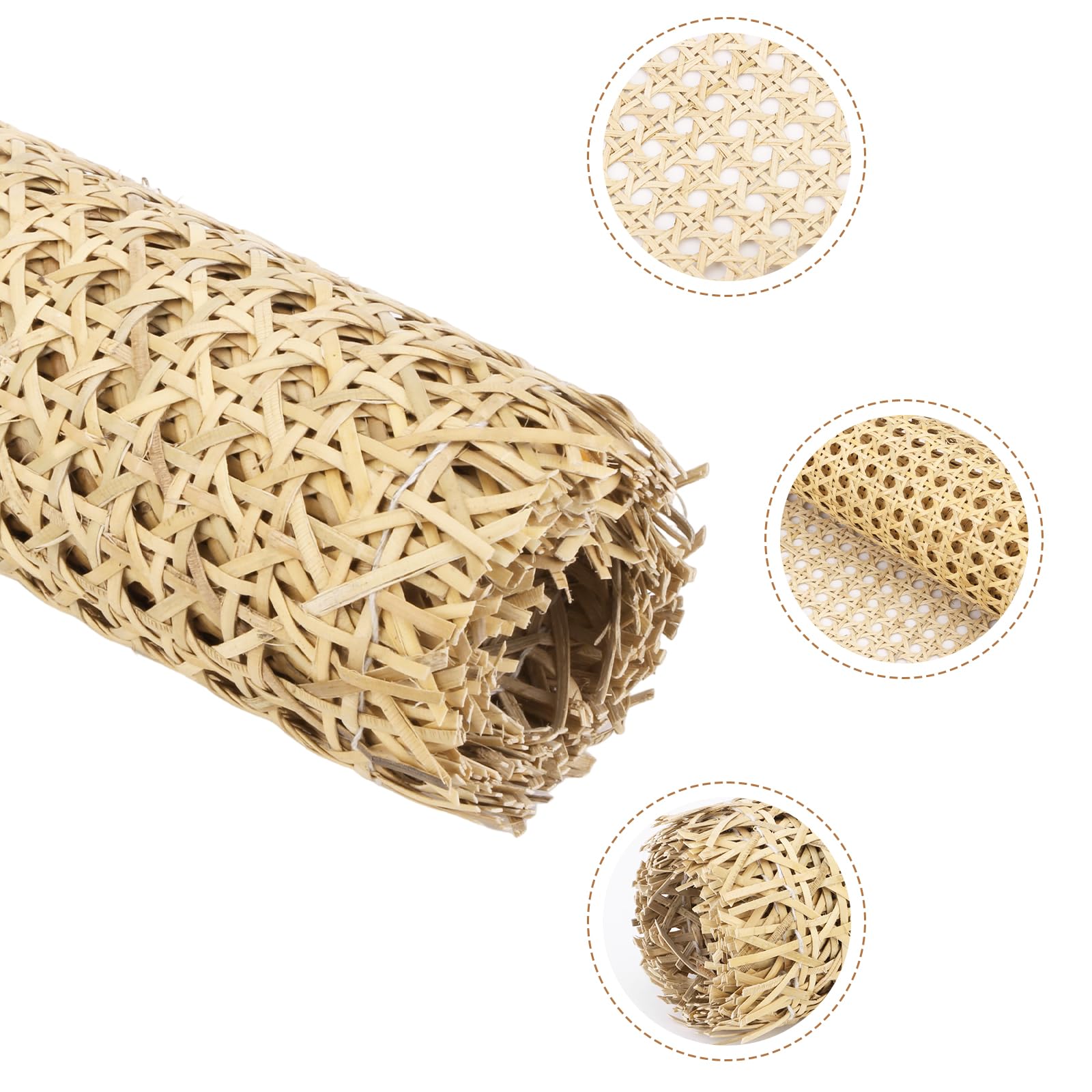 POFIBO Wiener Geflecht - 40 x 100cm Cane Webbing Rattan Roll, Natürliches Rattan Webbing Geflecht für Heimwerker Schrank Stuhl Möbel