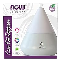 Vista 1 de NOW Foods Essential Oils, Ultrasonic Aromatherapy Oil Diffuser, Extremely Quiet, Heat Free and Easy to Clean, Color Changing LED Diffuser