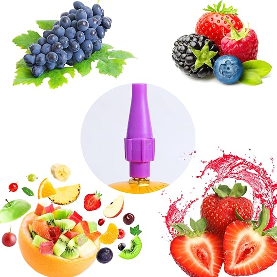 Blueberry Flavor Nozzle Silent Plastic Dispenser Premium Silent Nozzles & Neutral Twist Tops for Any Brand Cream Chargers Tanks(3 Packs)