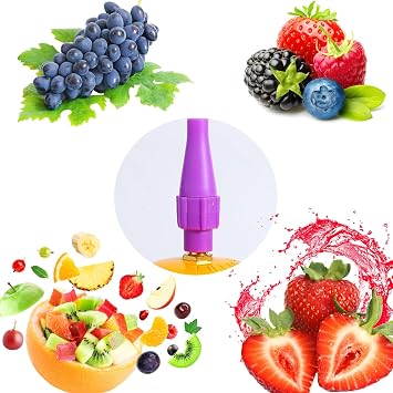 Blueberry Flavor Nozzle Silent Plastic Dispenser Premium Silent Nozzles & Neutral Twist Tops for Any Brand Cream Chargers Tanks(3 Packs)