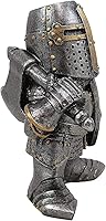 Vista 3 de Estatua de caballero de jardín, figuras de caballero de jardín, gnomos, decoraciones medievales, templarios, cruzados, guardia, armadura