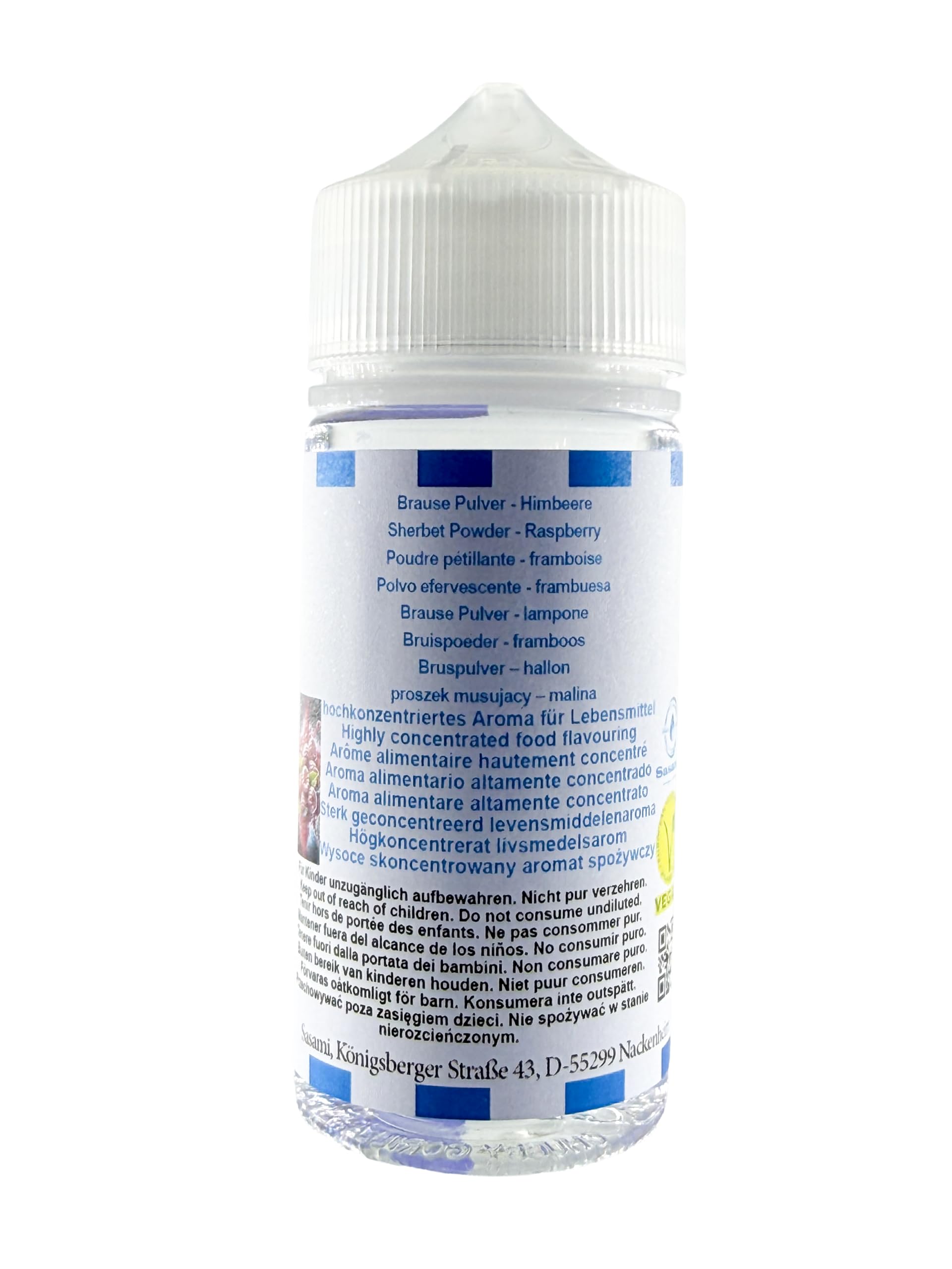 Polvo efervescente - frambuesa aroma concentrado - Vegano - Sasami - 100ml