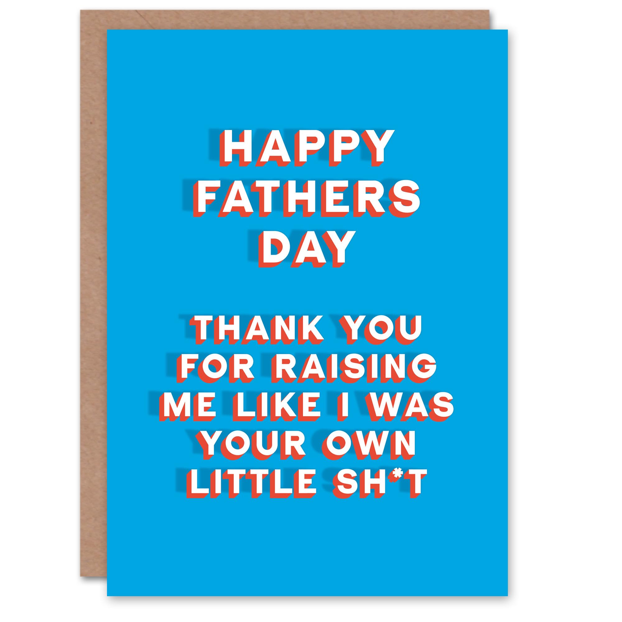 Fathers Day Card Stepdad Like Your Own Little Sh*t Fun Funny Cheeky Humour Joke For Him Dad Father Greeting Card