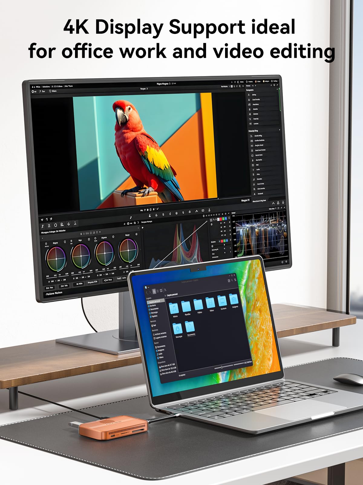 ACASIS 10 Gbps Magnetic M.2 NVMe SSD Enclosure & USB C Docking Station with Cooling Fan for iPhone 17/16/15 Pro/Pro Max/Plus, Tool Free Installation, Support SSD Size 2230/2242/2260/2280 B+M M-Key