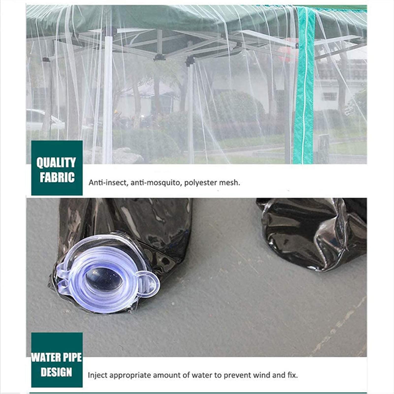 Zanzariera per Patio, zanzariera a Ombrello Quadrata, con Corda Regolabile e Porta con Doppia Cerniera, zanzariera per Gazebo da Esterno, Bianco, 300x300x230 cm