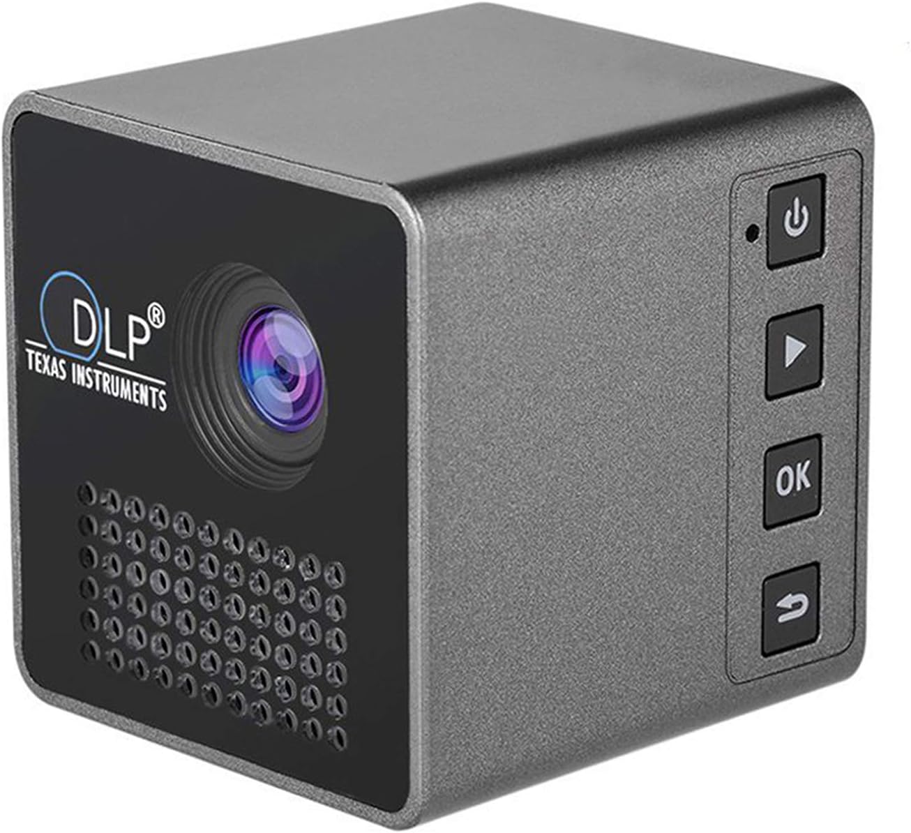 DLP Wi-Fi Mini Cube Home Theater Projector Portable Smart LED Video Projector TF Card Input 1080P HD with 70" Display for Home Cinema Theater Entertainment Party and Business Presentation