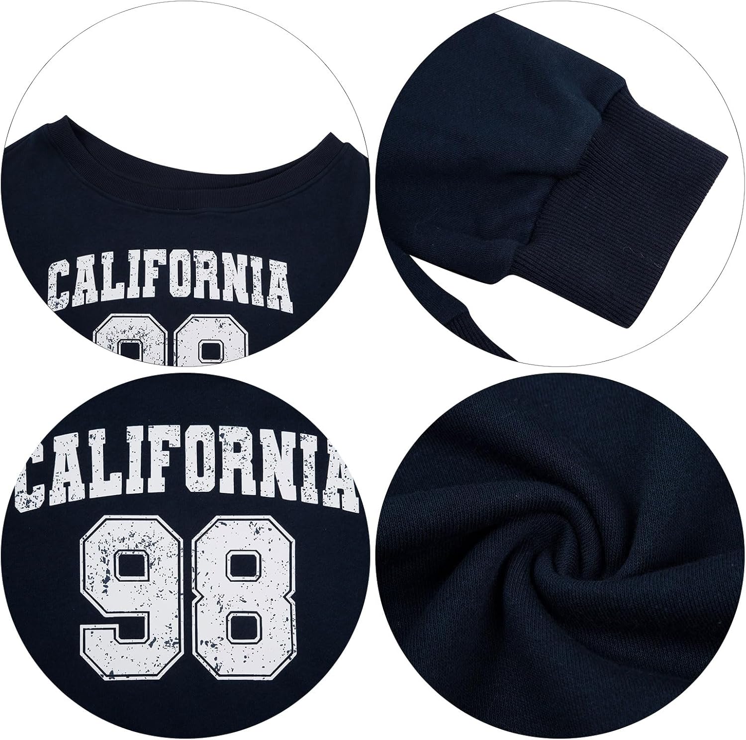 KIDDAD Jersey Sweatshirt for Women Off the Shoulder Sweatshirts Los Angeles Shirt Fall Casual Long Sleeve Top - Image 6