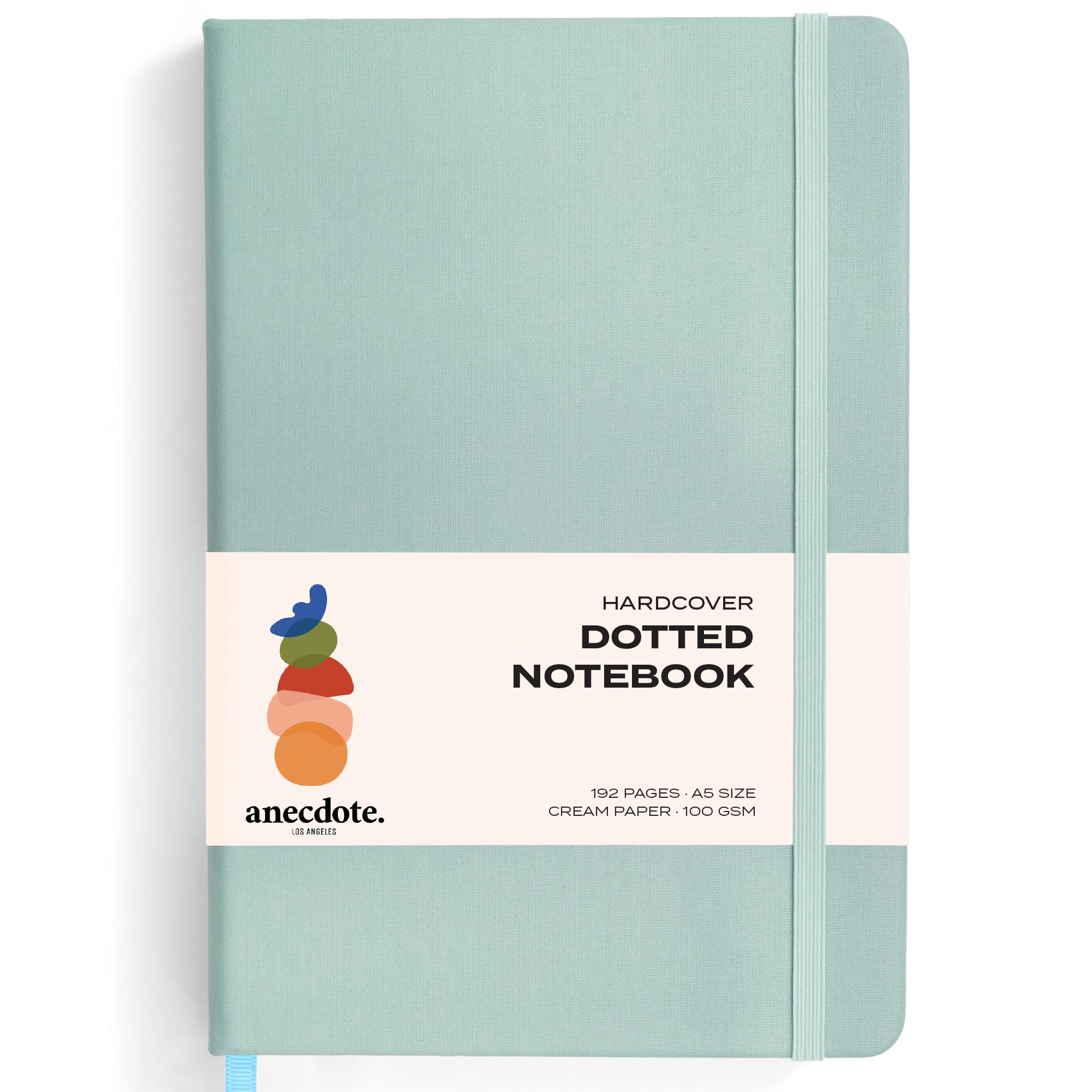 ANECDOTE. Dotted Journal Notebook, 192 Pages, A5 size: 8.3" x 5.4", Thick 100 GSM Paper, Dotted, Hardcover. Journal for Women and Men, Perfect Notebook for School, Work and Travel (Dutch Blue)