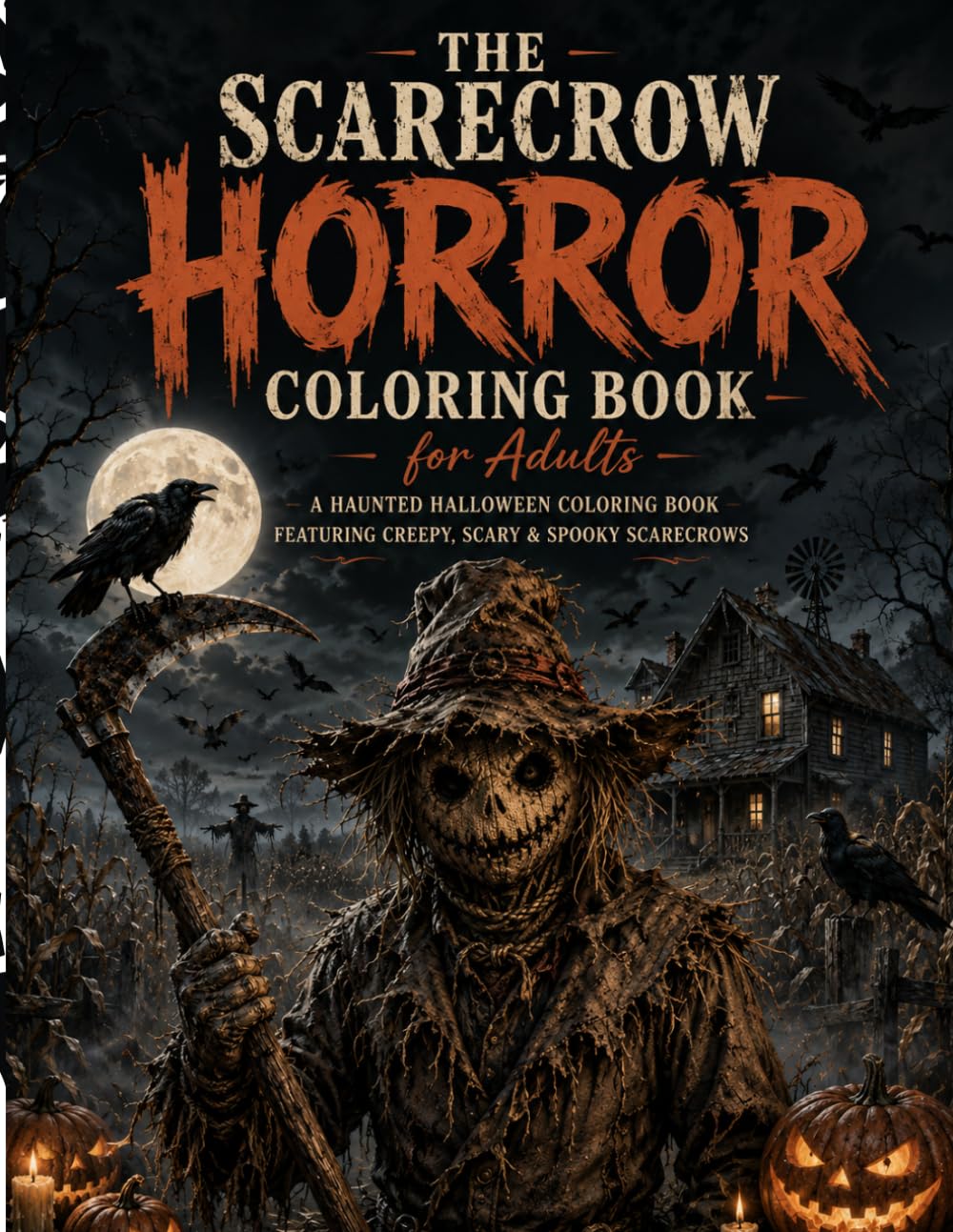 THE SCARECROW HORROR COLORING BOOK: A Haunted Halloween Coloring Book Featuring Creepy, Scary & Spooky Scarecrows (Creeps & Shadows)