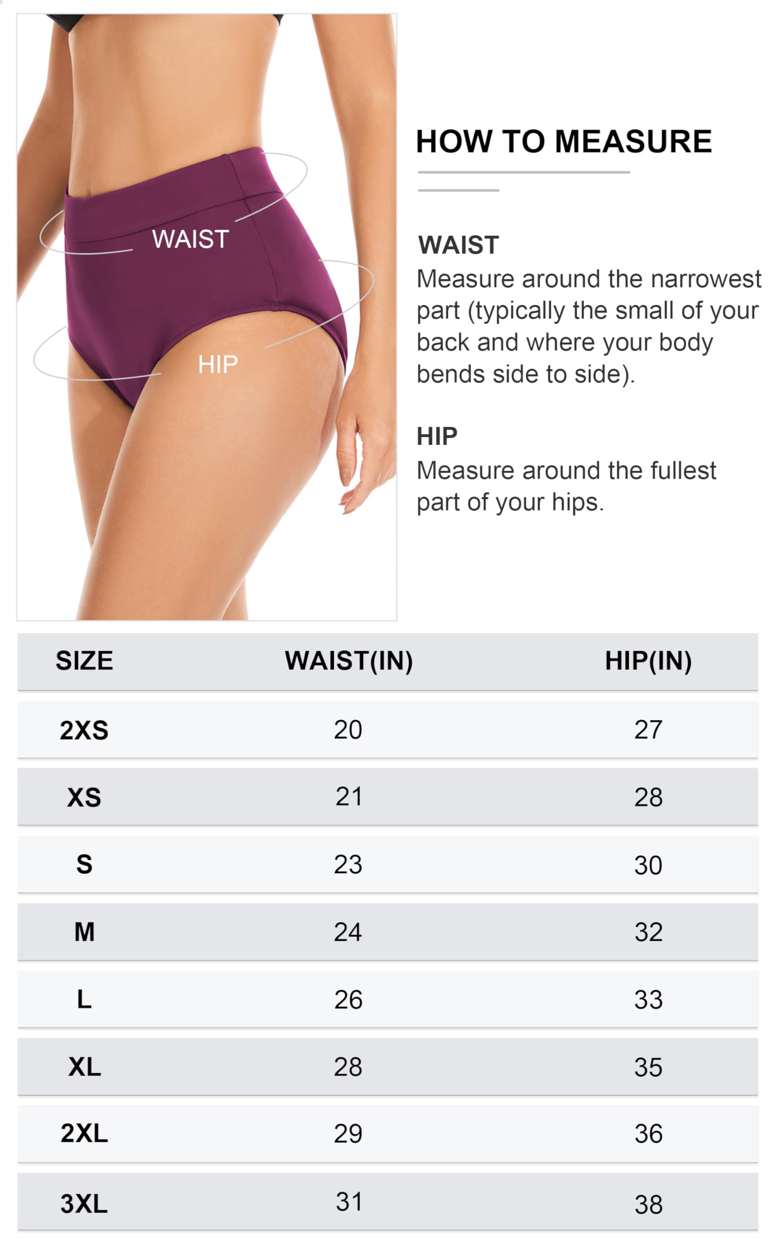 OVRUNS Costumi da Bagno per Il Periodo mestruale a Prova di infiltrazione Bikini Bottoms