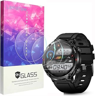 Lamshaw Bravo XL Smartwatch Screen Protector, [3 Pack] 9H Tempered Glass Screen Protector Film Compatible for ALPHAGEAR Bravo XL 1.69" Smartwatch (3 Pack)