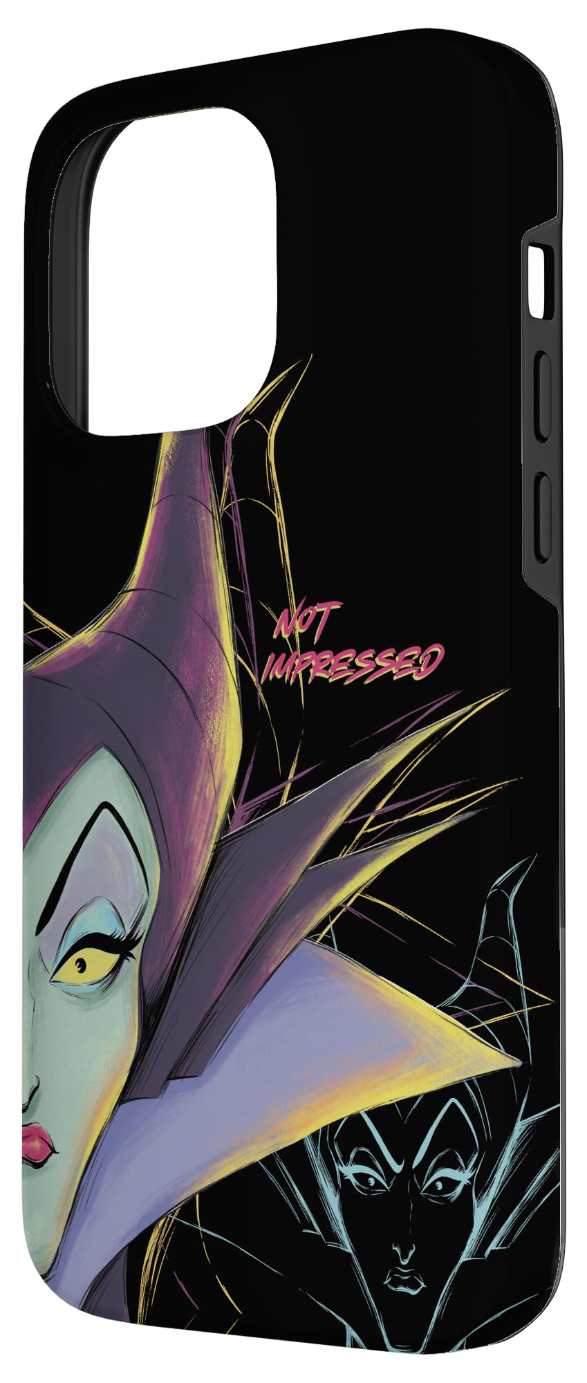 Custodia per iPhone 14 Pro Max Disney Villains Malefica non impressionato Halloween